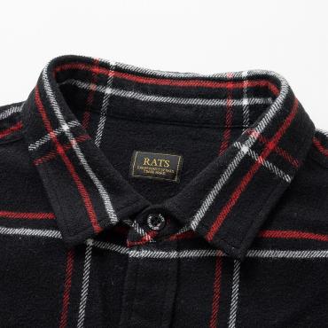 COTTON FLANNEL CHECK SHIRT / RED