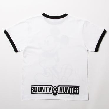 BxH MICKEY TRIM TEE *ホワイト×ブラック*