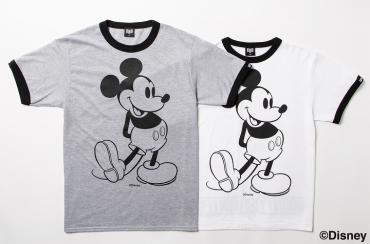 BxH MICKEY TRIM TEE *ホワイト×ブラック*