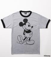 BxH MICKEY TRIM TEE *グレー×ブラック*