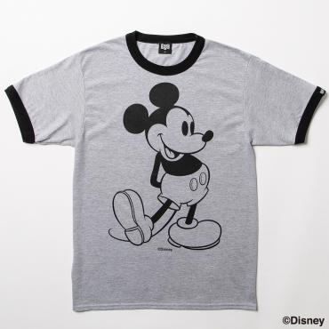 BxH MICKEY TRIM TEE *グレー×ブラック*