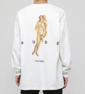 Pixelated Nude Long sleeve T-shirt[ FRC593 ]*ホワイト*