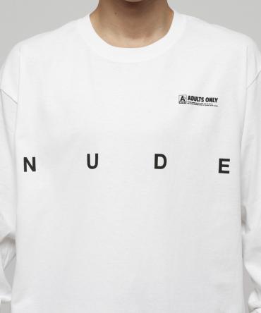 Pixelated Nude Long sleeve T-shirt[ FRC593 ]*ホワイト*
