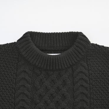 BIG CABLE KNIT *ブラック*