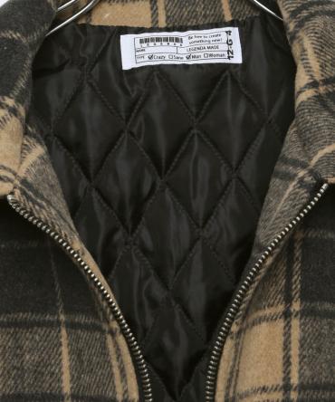 Padding Check Shirts [ LES166 ] *ベージュ*