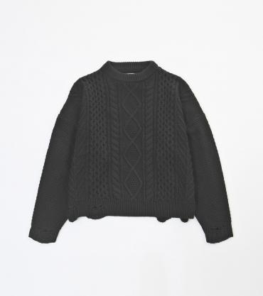 BIG CABLE KNIT    *ブラック*