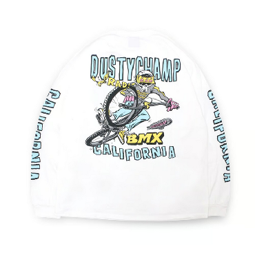 DUSTYCHAMP×Damian Fulton L/S Tee *ホワイト*