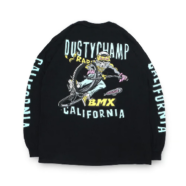 DUSTYCHAMP×Damian Fulton L/S Tee *ブラック*