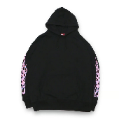 DUSTYCHAMP Flame Hooded Sweat Shirt *ブラック*