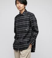 Big flannel shirts *ブラック*