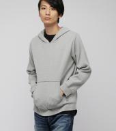 Milano rib hoodie *ライトグレー*