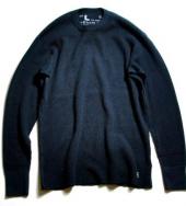 THERMAL CREW NECK LONG SLEEVE T-SHIRTS *ネイビー*