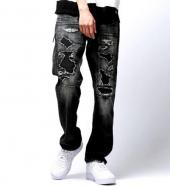 BLACK FIVE YEARS WIDESTRAIGHT DENIM PANTS