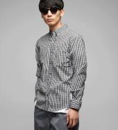 GINGHAM CHECK B/D SHIRTS *BK*