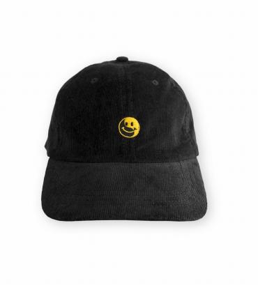 -先行予約-Smile embroidery Corduroy cap  *ブラック*