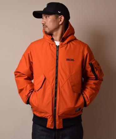 NYLON 3LAYER HOODED JACKET *オレンジ*