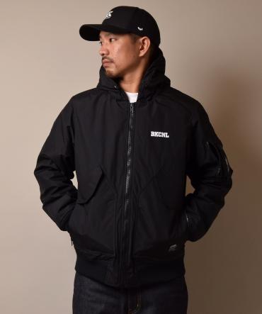 NYLON 3LAYER HOODED JACKET *ブラック*