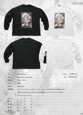 Marx collage Long sleeve tee *ブラック*