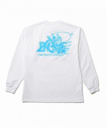 FISHING STRETCH L/S TEE / WHITE