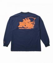 FISHING STRETCH L/S TEE / NAVY