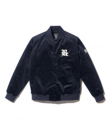 VELOUR STADIUM JACKET *ネイビー*