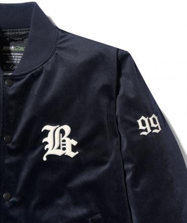 VELOUR STADIUM JACKET *ネイビー*