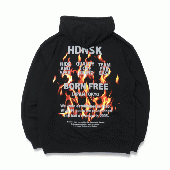 Flame Hooded Sweat Shirt *ブラック*