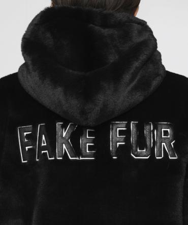 Fake Rabbit Fur Hoodie Blouson [ FRJ046 ] *ブラック*