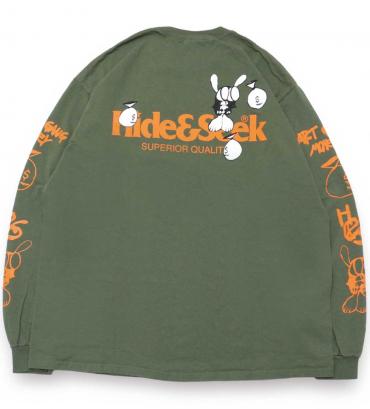   H&S × SKOLOCT L/S Tee-1 *オリーブドラブ*