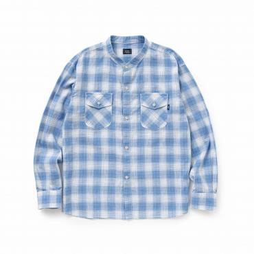 STAND COLLAR BOARD CHECK SHIRT