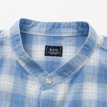 STAND COLLAR BOARD CHECK SHIRT