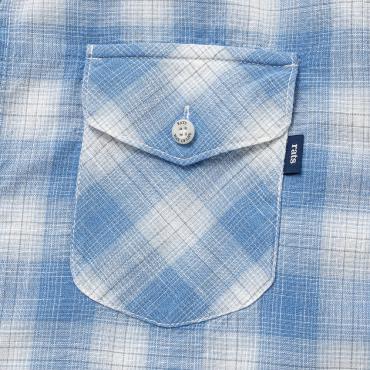 STAND COLLAR BOARD CHECK SHIRT