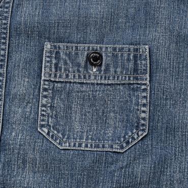 STAND COLLAR DENIM SHIRT