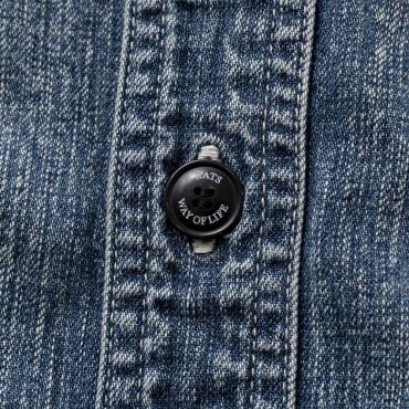 STAND COLLAR DENIM SHIRT