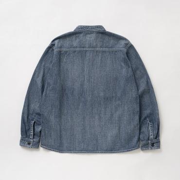 STAND COLLAR DENIM SHIRT
