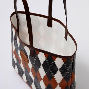 ARGYLE TOTE BAG *ブラウン*