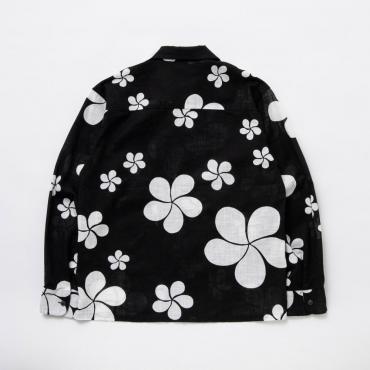 FLOWER ALOHA L/S SHIRT *ブラック*