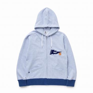 TRIM ZIP HOODIE *ヘザーブルー*