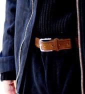 LEATHER BELT *ブラウン*