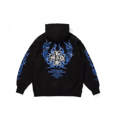 MAD Hooded Sweat Shirt / BLACK×BLUE