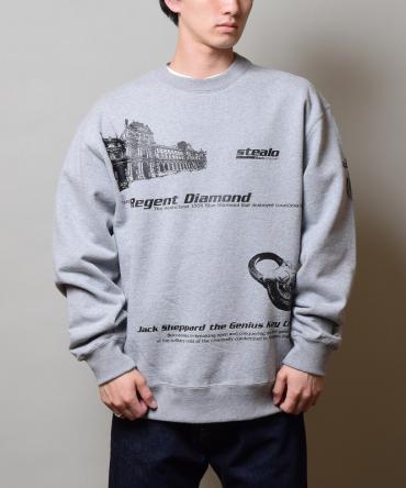 STEALO CREW SWEAT / MIX GREY