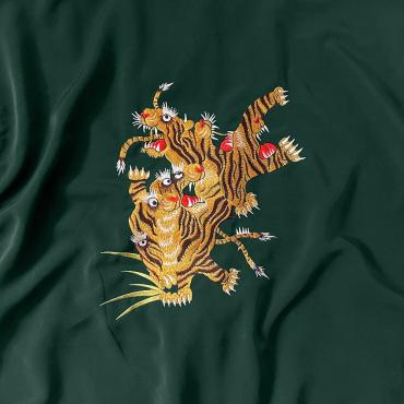 Tiger embroidery loose fit jacket *British green*