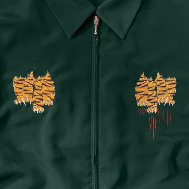 Tiger embroidery loose fit jacket *British green*