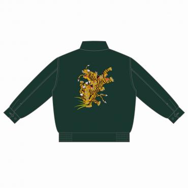 Tiger embroidery loose fit jacket *British green*