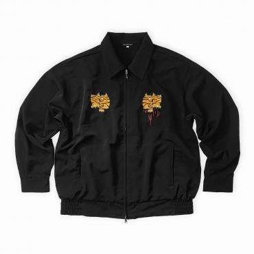 Tiger embroidery loose fit jacket *Black*