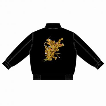 Tiger embroidery loose fit jacket *Black*