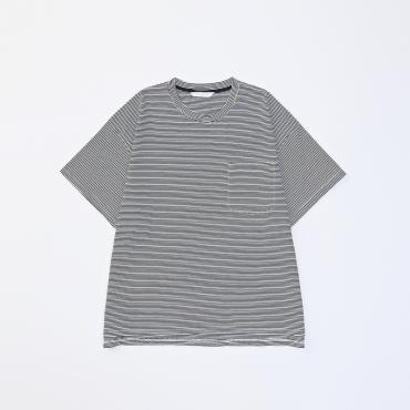 S/S BORDER TEE *ブラック*