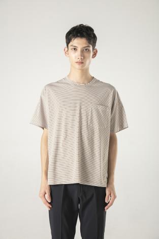 S/S BORDER TEE *ブラック*