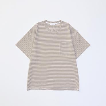 S/S BORDER TEE *ベージュ*