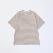 S/S BORDER TEE *ベージュ*